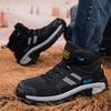 Casual Sneakers Men Lace-up High-top Comfortable Wear-resistant Breathable Hiking Shoes Men Shock-absorbing Outdoor Sports Shoes