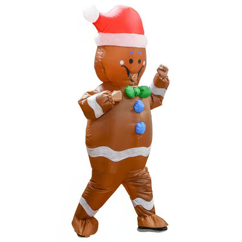 Easter Halloween Christmas Gingerbread Man Inflatable Costume for Stage & Bar Performances