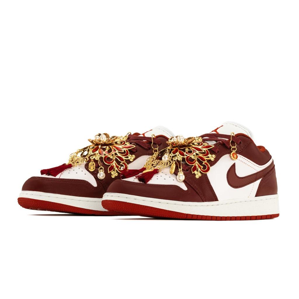 Jordan Air Jordan 1 AJordan1 Abrasion Resistant Breathable Height Increasing Low top Vintage Basketball Shoes Unisex HF3188-102(TeamA-S-BOX)