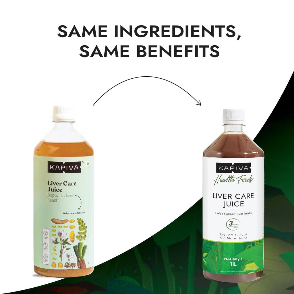 Kapiva Liver Care Juice 1L Pack of 1 | Antioxidant-Rich Ayurvedic Liver Supplement With 5 Herbs for Detox