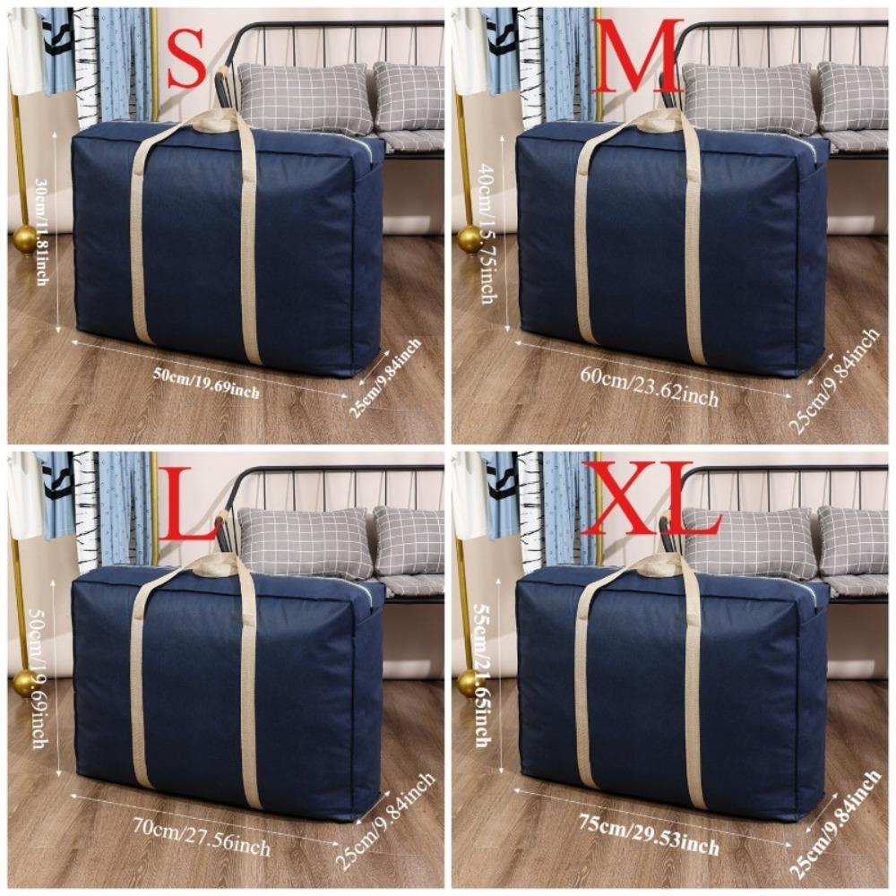 1PC Large Capacity Moving Bag, Reusable Zipper Storage Bag for Clothes, Bedroom, RV & Seasonal Use, Sturdy Non-Woven Fabric with Multiple Compartments