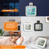 Digital Alarm Clock with 3 Alarms LCD Screen Backlight Snoozes Indoor Temperature Humidity Monitor Battery Powered