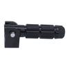 Motorcycle Foot Pegs Pair With 8Mm Mounting Size, Hinged Aluminum Footrest Pedals, Black Grip Pattern for Repair Work and Road Use