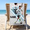 1pc Football32 Beach Towel with Custom Name, Beach/Swimming/Bath/Picnic/Camping Towel, Suitable for Seaside Beaches