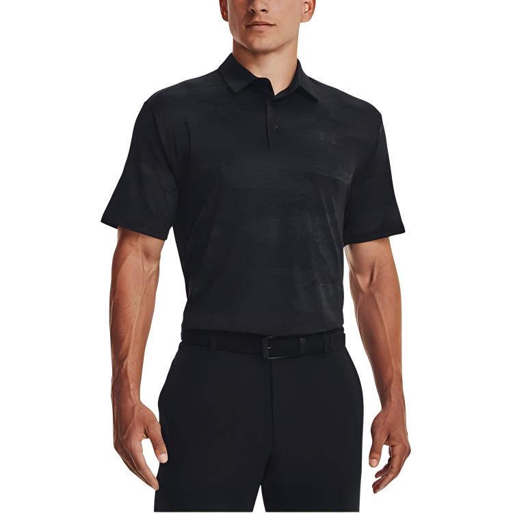Under Armour Playoff 2.0 Polo Shirts Men's Black Polo Collar Moderate Straight Fit 1373694-002