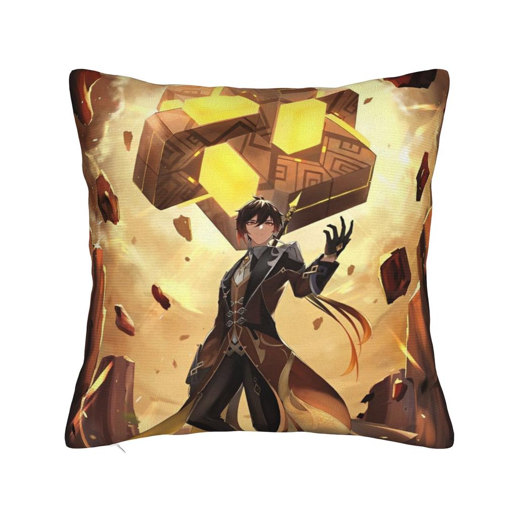 Genshin Sucrose Pillowcase Printed Fabric Cushion Cover Decorations Kawaii Game Anime Online Games Pillow Case Cover Home Zipper