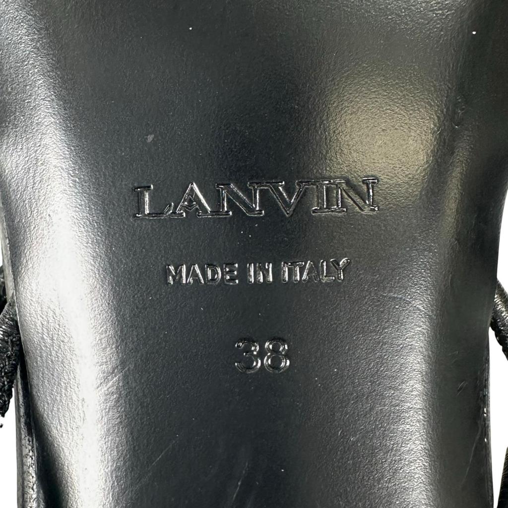 Lanvin (38) Sandalias de Mujer con Cordones Negras
