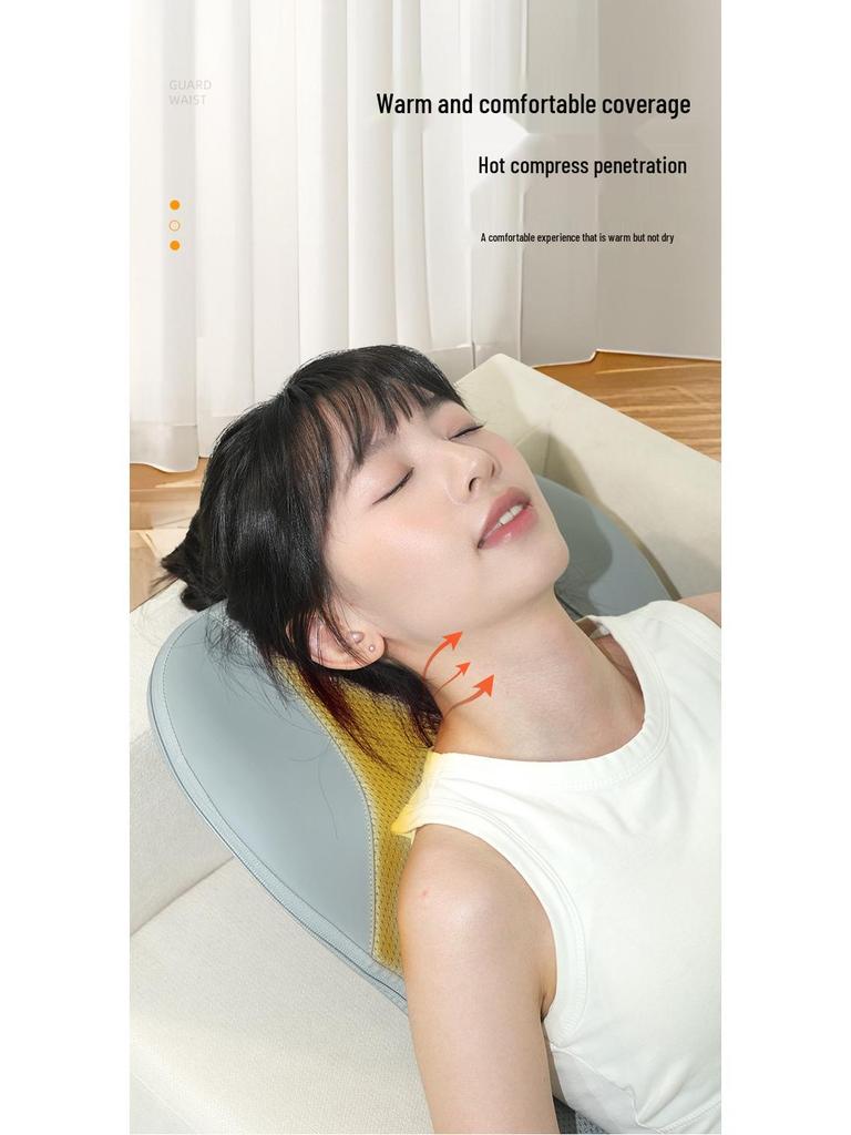 Percussion Shoulder, Neck, and Lumbar Full Body Massage Cushion with Kneading Massage Pad.