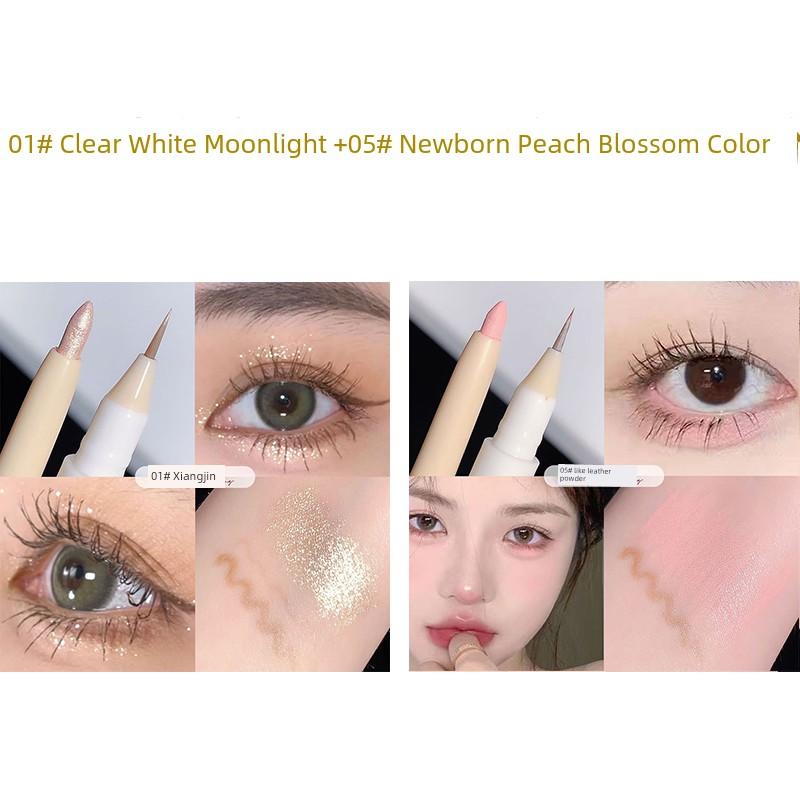 Sweet Mint Mom's Sense of Birth Dual Head Dual-Use Eye Shadow Pen Female Highlight Brightening Two-in-One Lying Cicada Eyeliner