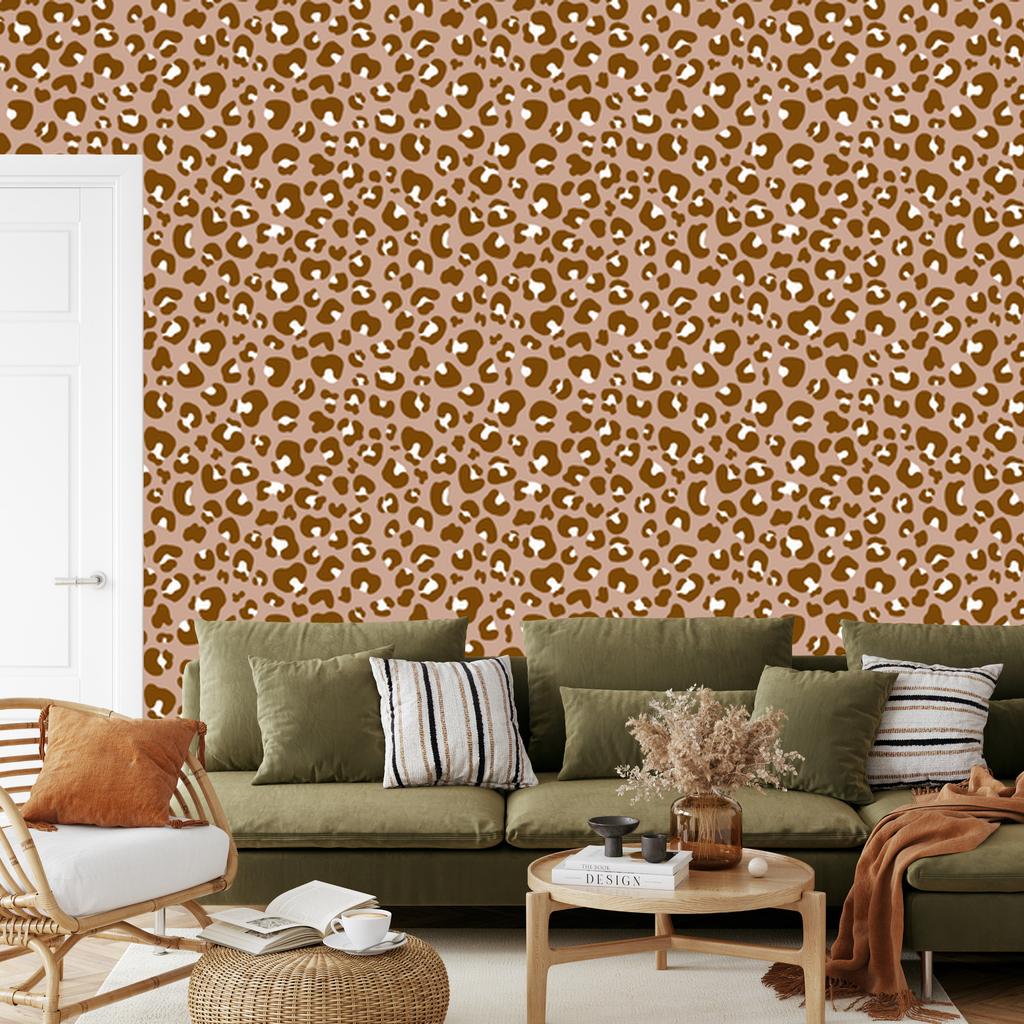 Animal Skin Wallpaper Beige, Orange and Ochre 50x1000