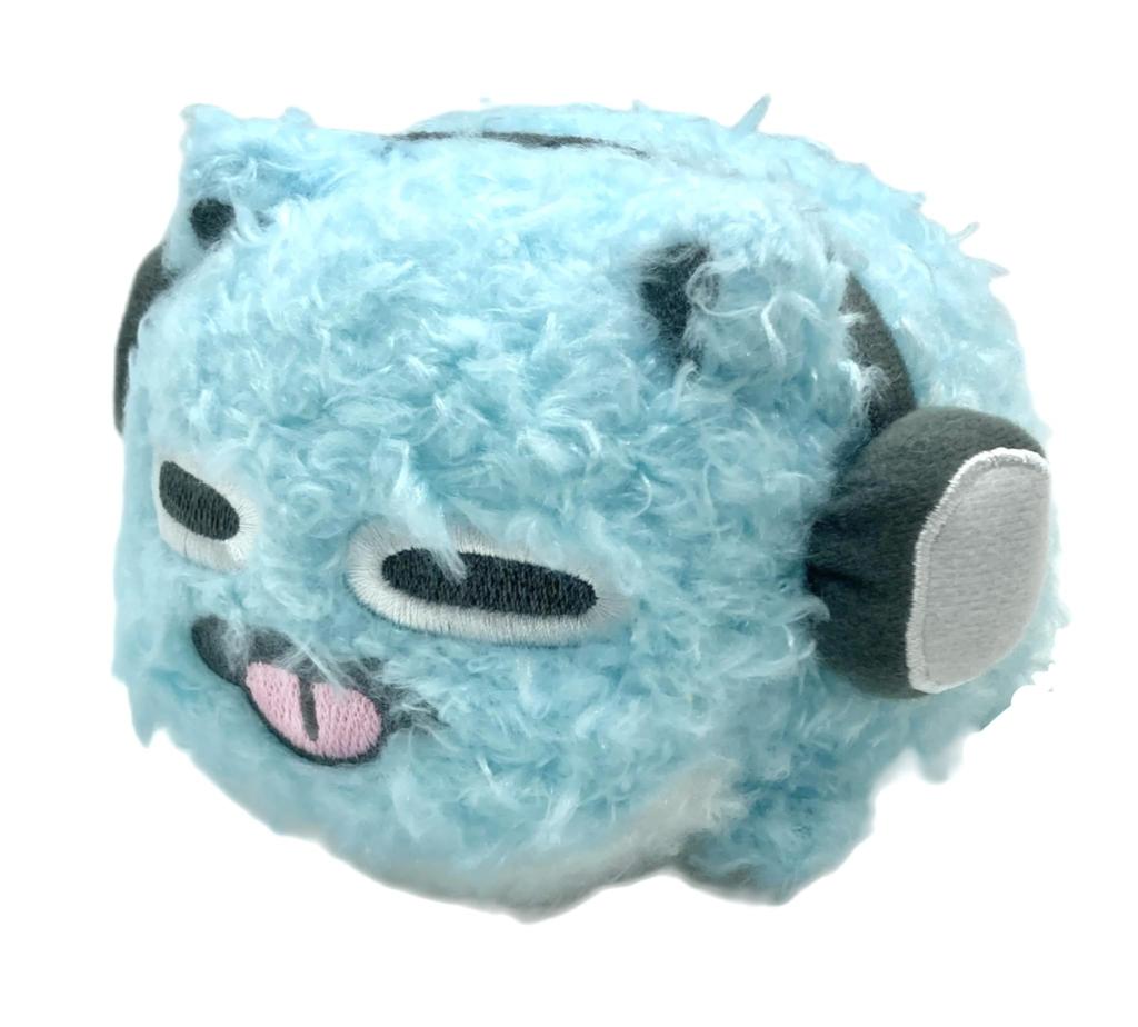 Blue Ham Ham Fluffy Lying Down Plush Toy, Approx. 15cm (Baby)