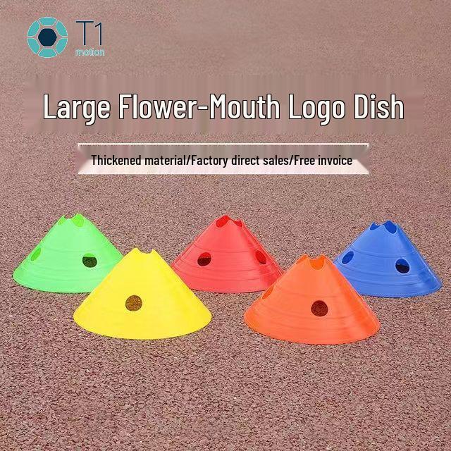 Football Training Disc with Enlarged Logo and Cone Holes - Small Hurdle Marker