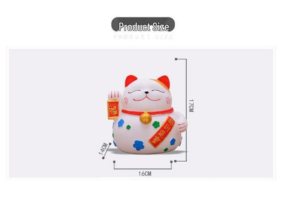 Large Maneki-neko Piggy Bank - Durable Coin Savings Jar for Adults and Kids