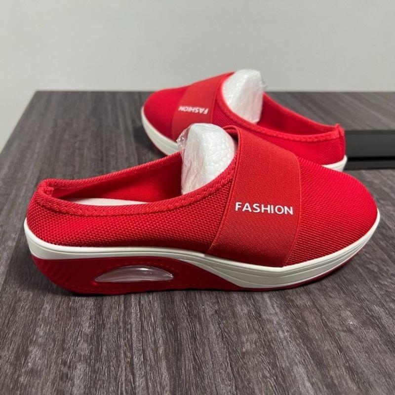 

Summer new breathable fly-woven muffin thick-soled slippers women s bag head slope heel sandals women s omn slippers 43