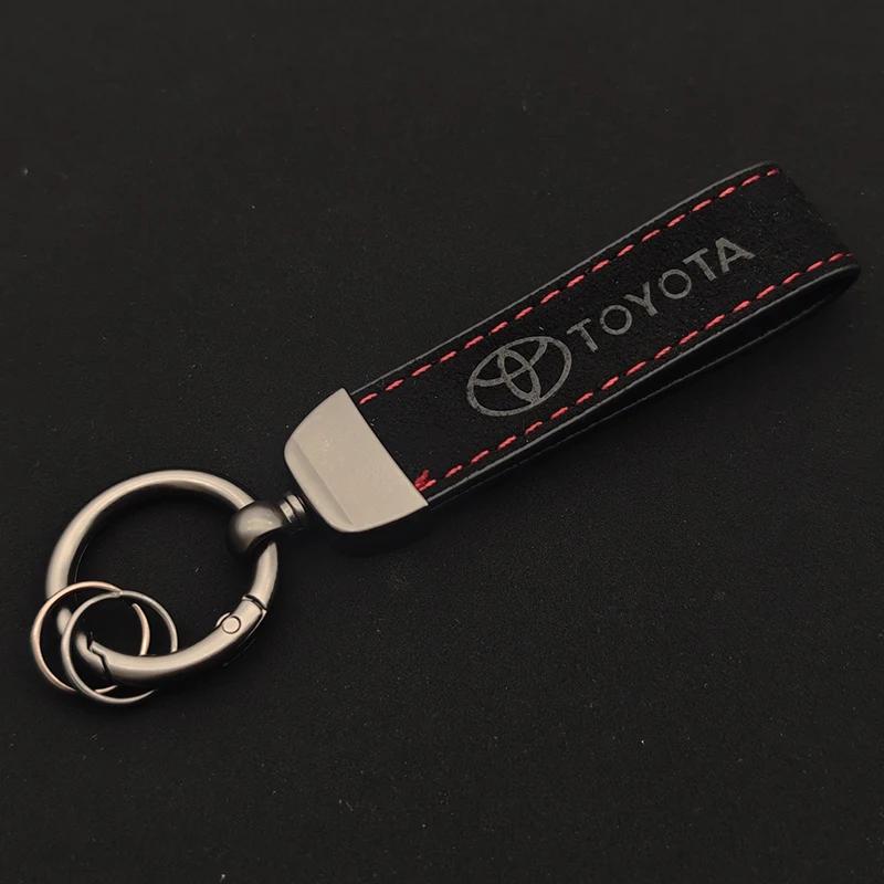 

Металлический кожаный брелок для ключей Автомобильный брелок для Toyota TRD Yaris Rav4 CHR Yaris Prius Avensis Corolla Camry Highlander Hilux Land Cruiser