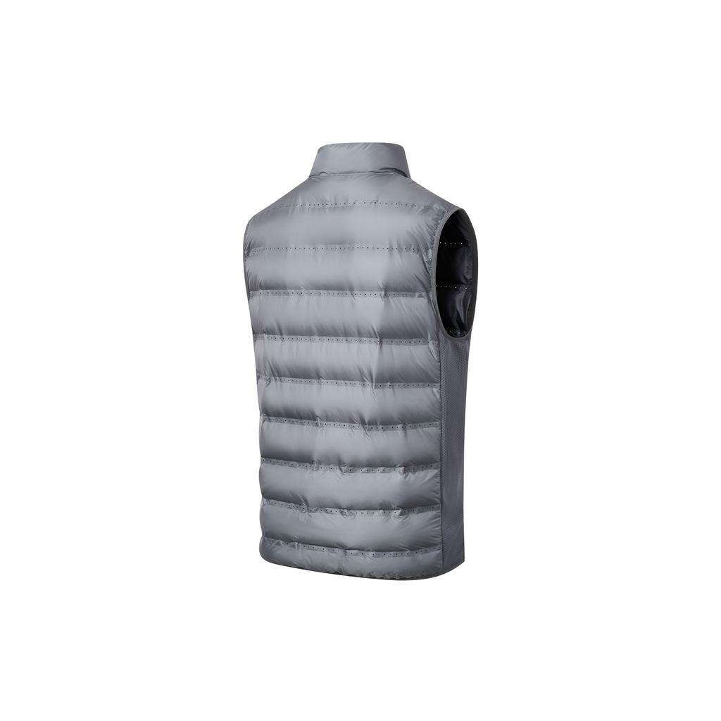 SAUCONY Solid Color Casual Zip Collar Vest Men Vests Light-Gray SC2249115A-MT06