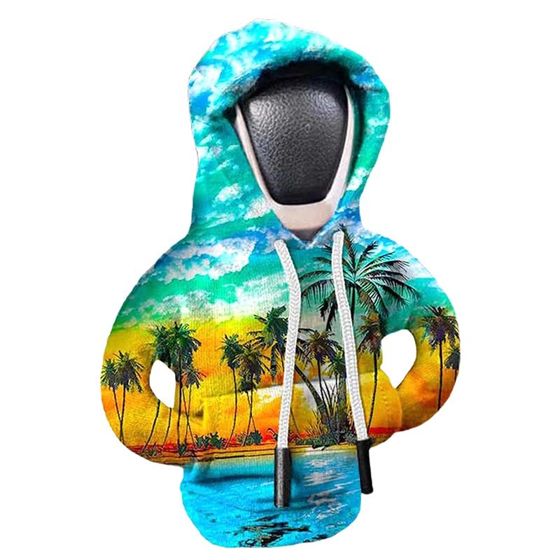 1Pc Gear Shift Hoodie Cover Shift Cover Car Gear Handle Decoration Fits Manual Automatic Universal Car Shift Lever Interiordecor