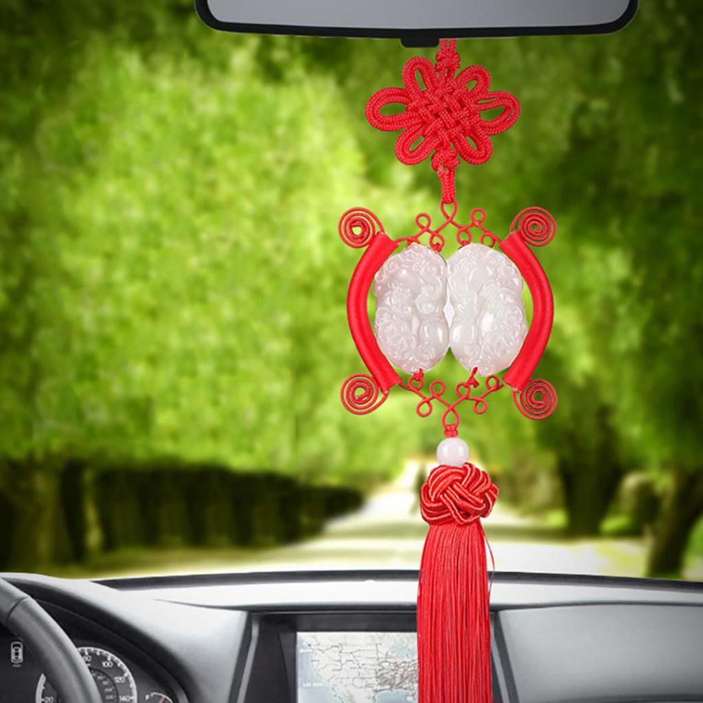 AutoE OTO aksesuar Car Hanging Ornament Blessing Rearview Mirror PiXiu Pendant Tassel Lucky Charm accesorios automovil AutoE OTO aksesuar Car Hanging Ornament Blessing Rearview Mirror PiXiu Pendant Tassel Lucky Charm accesorios automovil