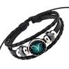 RUI RUI YU Men Women Xmas Gift 12 Constellation Bracelet Braided Leather Bracelets Bangles