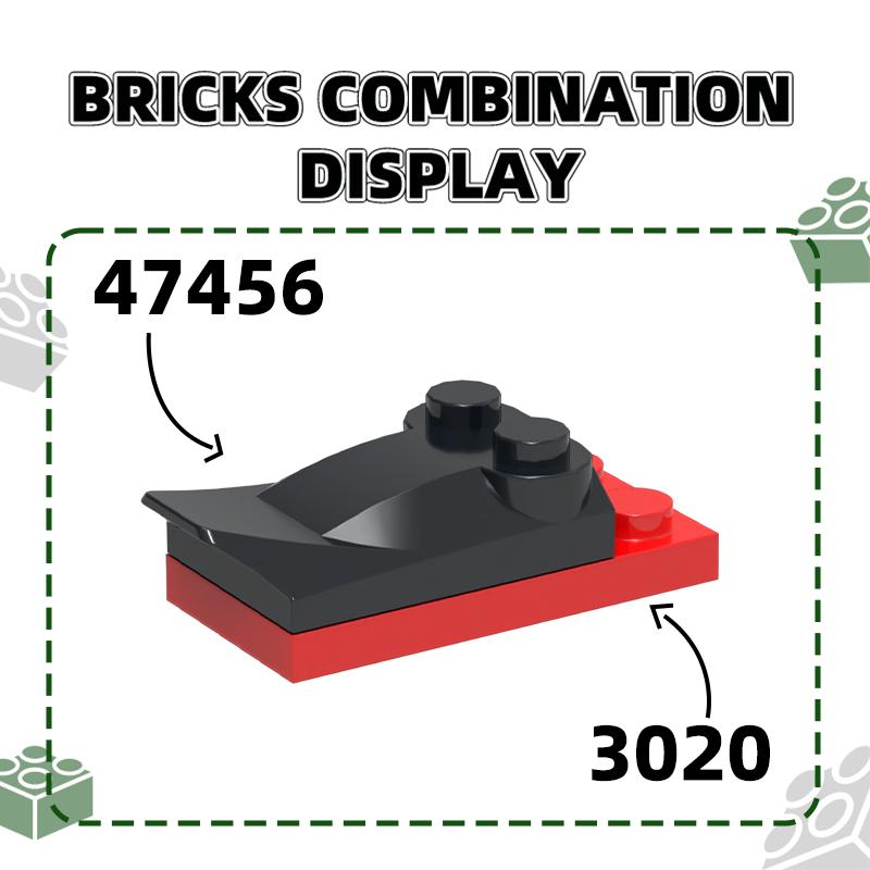 Non-Toxic 91Pcs/Lot No.47456 Wedge Curved 2 X 3 X 2/3 Block Moc Color Accessories Compatible With Brick Diy Children'S Toy Assembly Parts