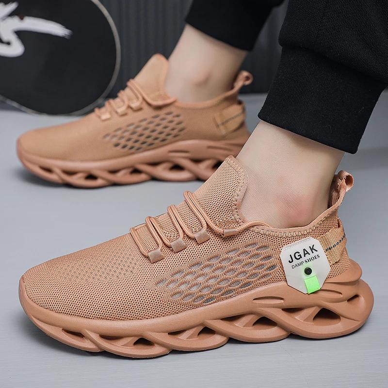 

Fashion Summer Mesh Hollow Sports Shoes Mesh Design, with Shock-absorbing and Anti Slip Sole, Ultra Light and Stable Walking Shoes 39 хаки