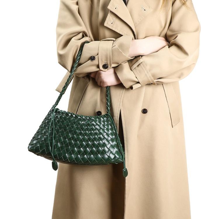 Luxusmode Damen Tasche Tragetasche Handgewebt Handtaschen Mode Retro Handtaschen Vielseitig Unterarm Schultertaschen
