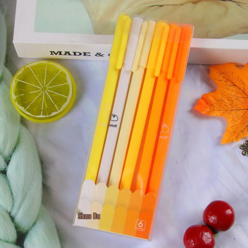 

Креативный набор шариковых ручек Morandi из 6 штук нейтральных цветов для студентов 0.5mm