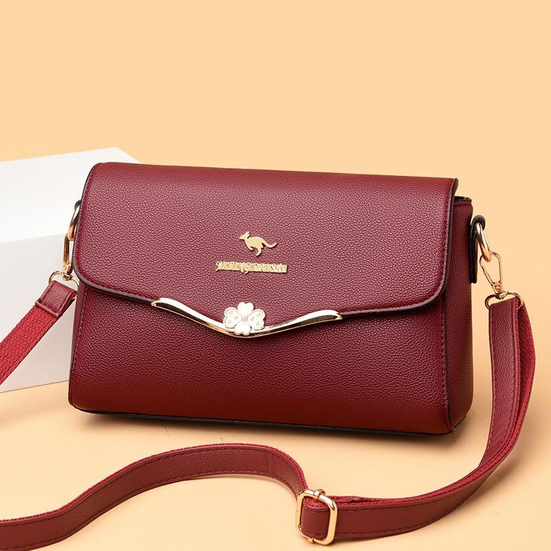 Lady Flip-top Anti-theft Shoulder Bag, Casual Cross-body Bag, Soft Leather Handbag