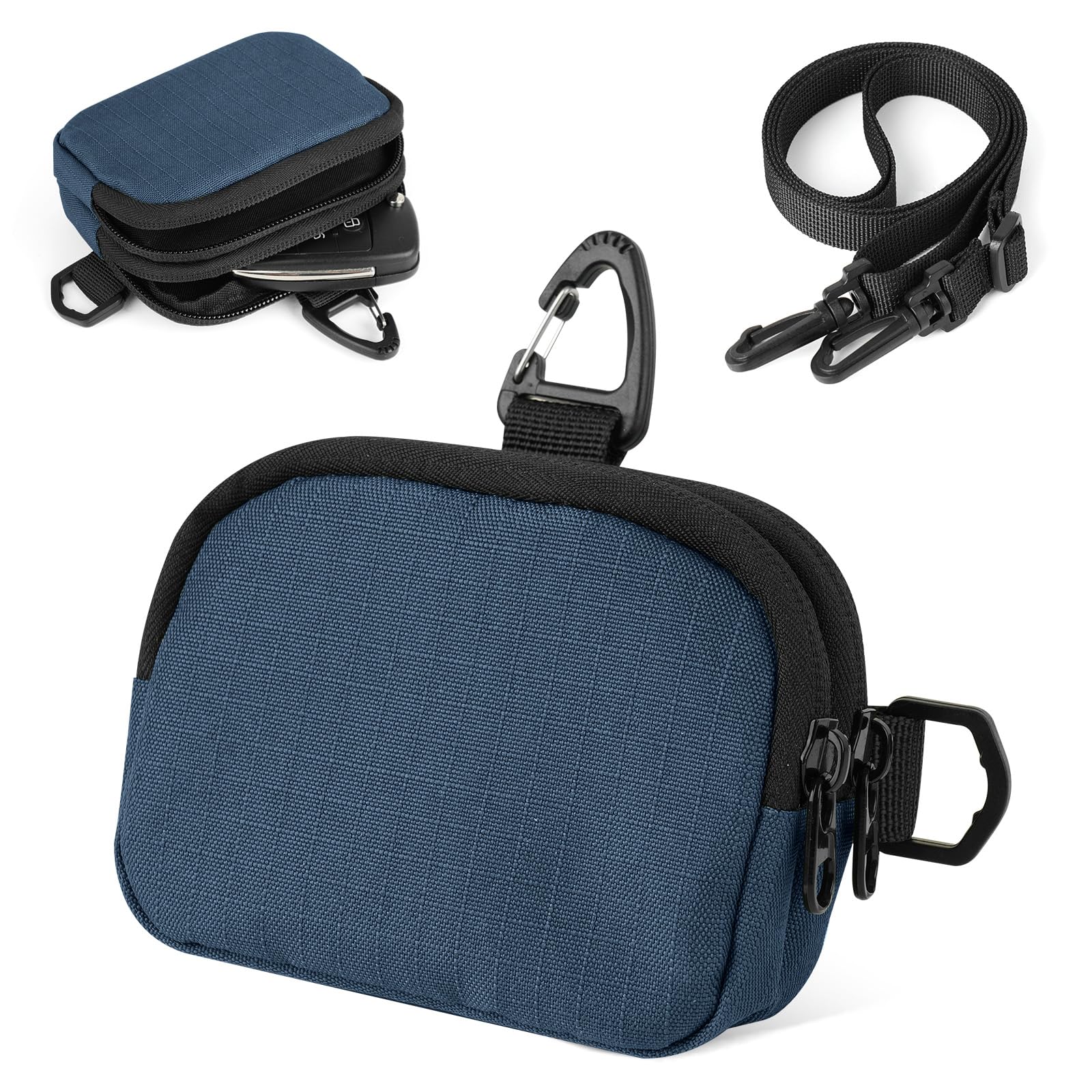 

Men s and women s wallet with neck strap, carabiner, and key ring for IC card storage, coin purse, and coin purse. Compact and perfect for kids.