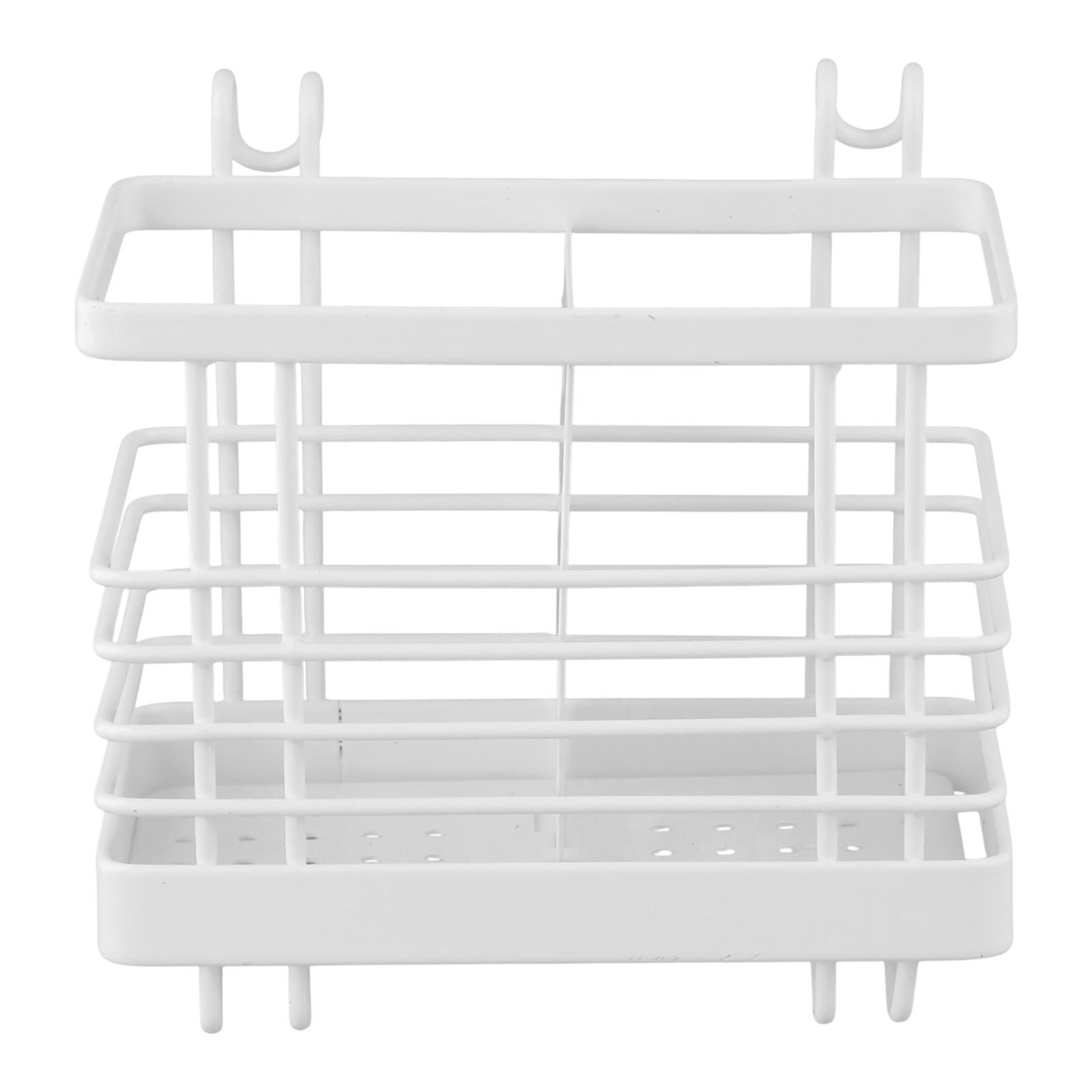 Functional and Stylish Cooking Utensil Organizer with Drainage Holes White Small
