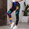 Women Plus Size High Waist Colorful Print Full Length Yoga Leggings