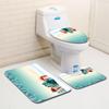 Christmas Bathroom Floor Mat Toilet Three-Piece Set