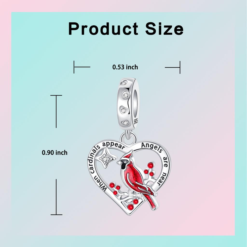 Copper Red Bird Dove Of Peace Love Cross Pendant Charms Fit Original Bracelet Beads Necklace Diy Jewelry
