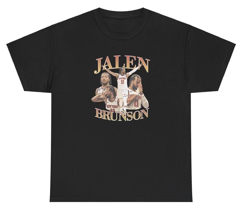 

Jalen Brunson Unisex T-Shirt New York Knicks NBA Vintage Graphic Bootleg 90s Style Tee XL