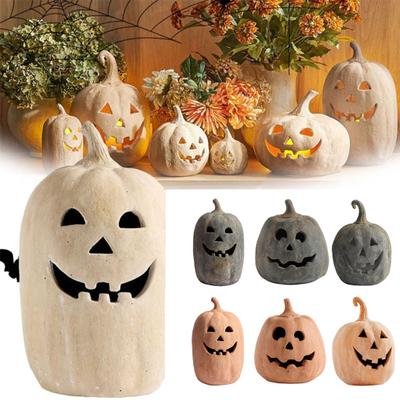 Dýně Halloweenská Dekorace Ručně Vyřezávaná Klasická Jack Lantern Podzimní Dekor Farma Stůl Veranda Vnitřní Ozdoba