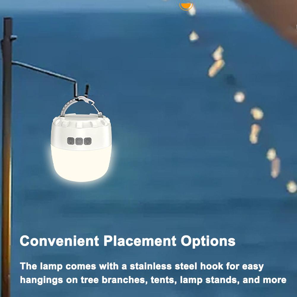 LED Camping Light Multifunctional Campsite Lantern Portable Tent Lamp USB Rechargeable & Waterproof