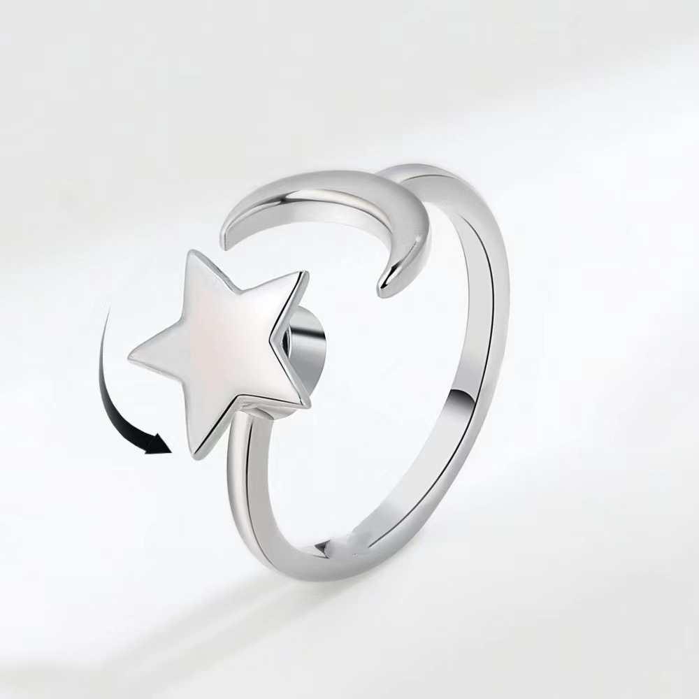 8-Piece Unisex Rotating Anxiety Ring Set - Stress-Relief Jewelry
