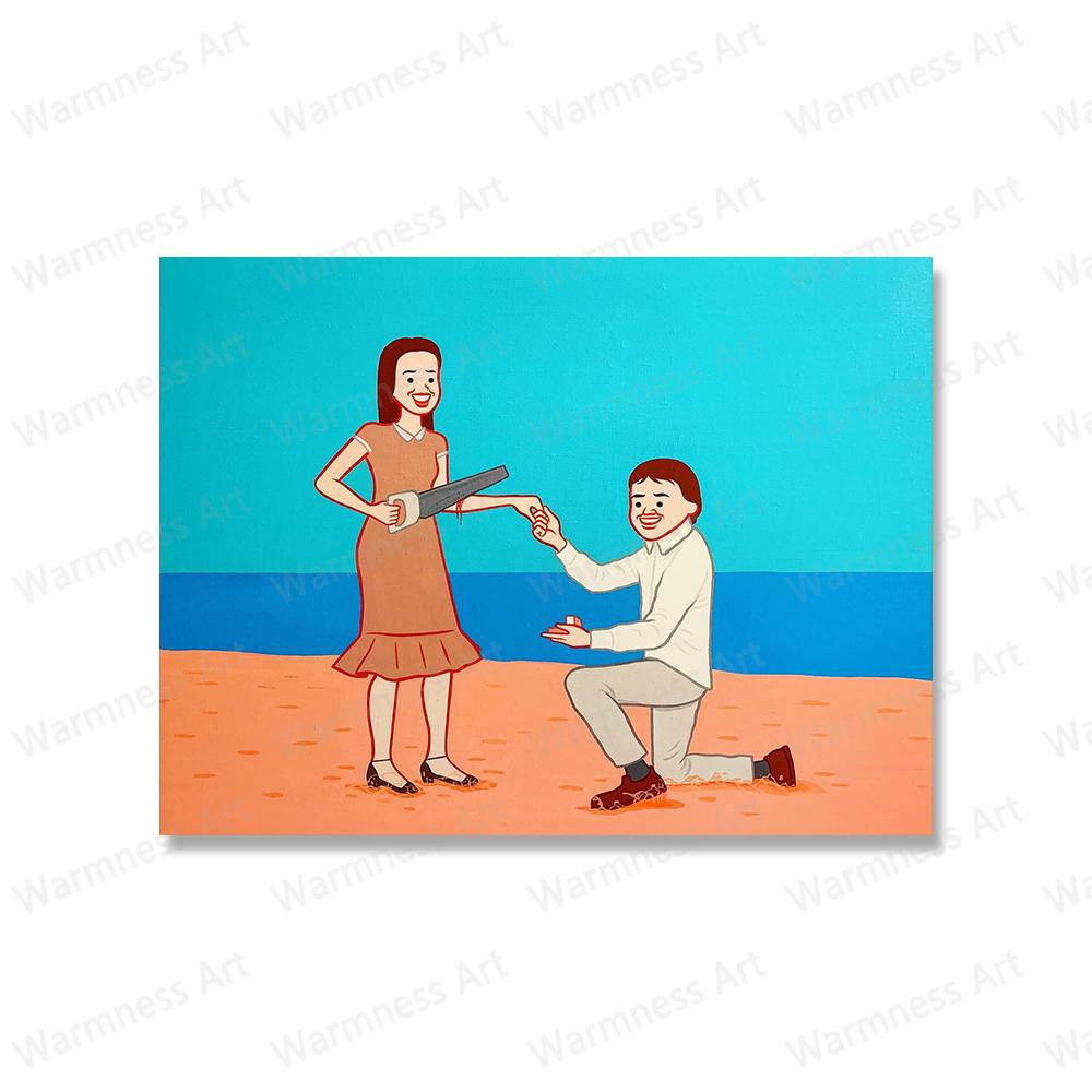 Funny Dark Humor Spain Joan Cornella Prints Canvas Painting Nordic Posters Music Wall Art Decor Pictures for Living Room Bedroom No Frame