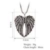 European and American alloy retro diamond-encrusted necklace, peach heart wing necklace with jewelry, long sweater chain for women