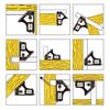 Engineers Combination Carpentry Active Right Angle Ruler Gauging Tool Try Square Corner Ruler