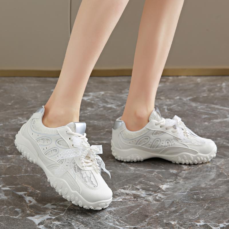 Fashion CRLAYDK Sneakers for Women Lace Hiking Tennis Fashion Summer Shoes Mesh Breathable Casual Outdoor Sports Walking Trainers