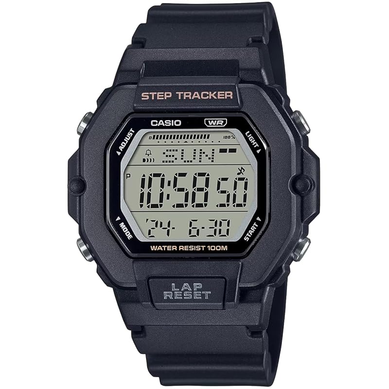 

[Casio] CASIO digital watch step tracker Equipped with step count function LWS-2200H-1AV ladies black overseas model [product]