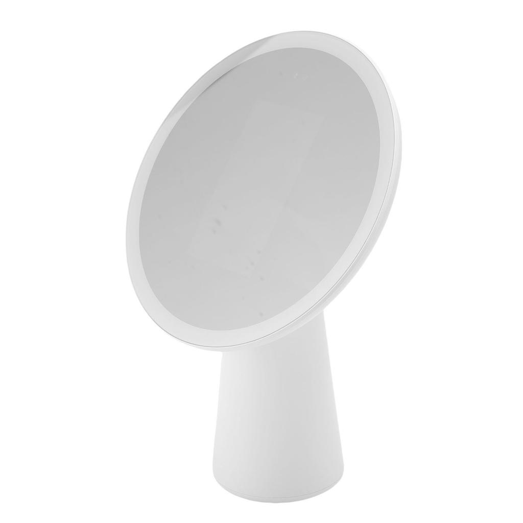 Vanity Mirror with Lights, 7.6 Inch Lights Makeup Mirror, 3 Levels Dimmable Lights, 30 LED Beads, USB Rechargeable, for Bedroom Tabletop,