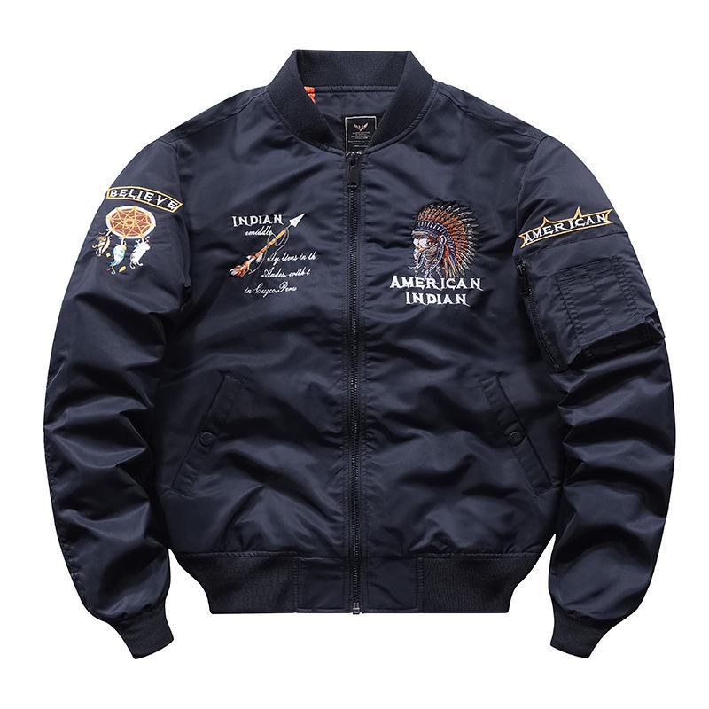 Men's MA1 Air Force Flight Jacket: Spring/Autumn Baseball Collar Workwear Coat