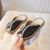 New Summer Sandals Fashionable Girls' Pearl Fish-Mouth Slippers Fashionable Korean-Style Princess Slippers