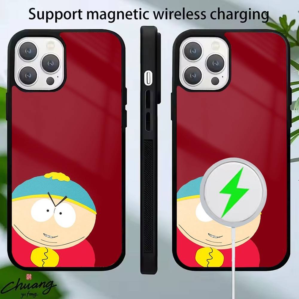 Cartoon Funny S-South-P-Park Phone Case For iPhone 14,16,15,13,17,12,Plus,Pro,Max Magnetic For Magsafe Frosted Cover