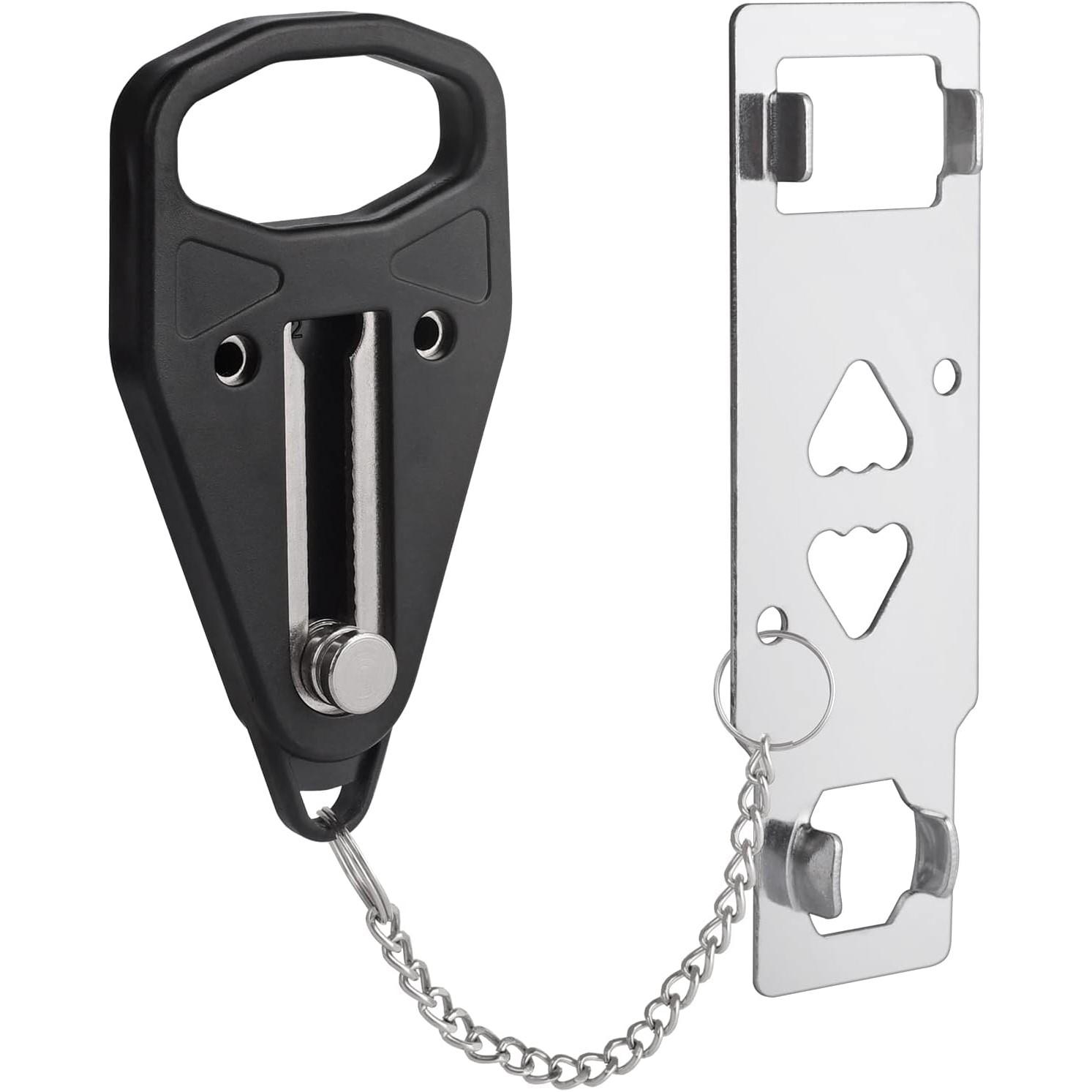 

Переносной дверной замок для дома, двойной противоугонный цепной замок для номера отеля, противоугонный замок безопасности для квартиры и колледжа