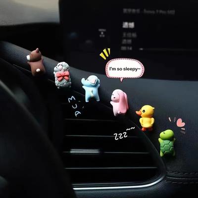 6/1 stücke Niedlichen Tier Ornament Auto Center Console Display Bildschirm Ornament Auto Rückspiegel Bike Kleine Schildkröte Niedlichen Anhänger Puppe