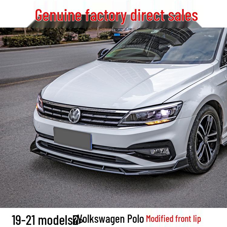 Volkswagen Polo Front Lip Splitter, Body Kit Corner Protectors, Anti-Scratch Front Spoiler for 19 Models