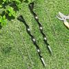 Windbeständige Gartenverankerungsstäbe Spikes Schwere Eisenmaterialien Spiralspitzendesign Regenkettenhalterung 2 Stück